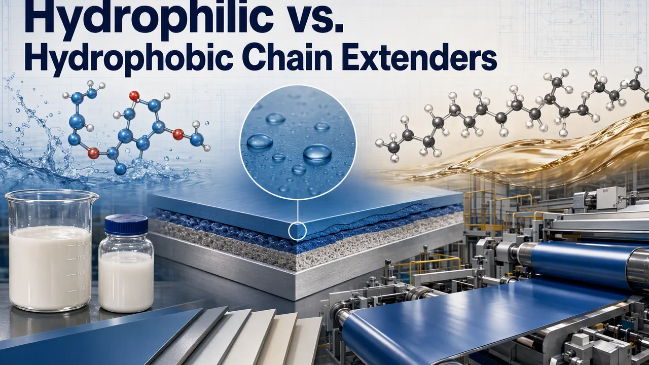 Hydrophilic vs. Hydrophobic Chain Extenders: Water Uptake